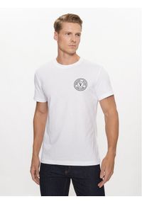 Versace Jeans Couture T-Shirt 75GAHT07 Biały Regular Fit. Kolor: biały. Materiał: bawełna