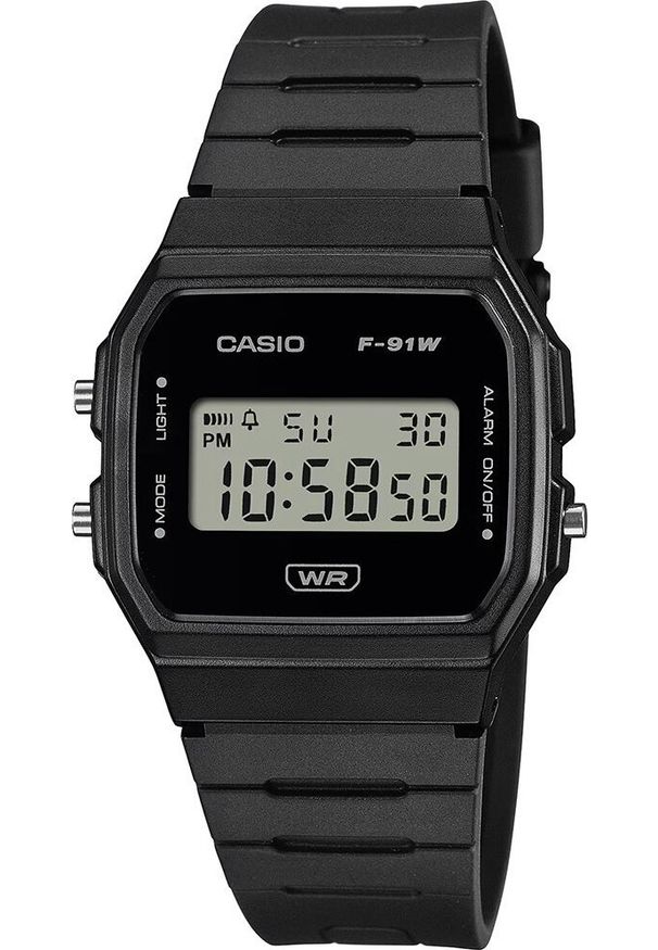 Casio - ZEGAREK MĘSKI CASIO F-91WB-1ADF + BOX