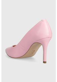 Steve Madden szpilki skórzane Ladybug kolor różowy SM19000022. Kolor: różowy. Materiał: skóra. Obcas: na szpilce. Wysokość obcasa: średni #2