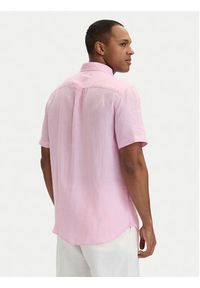 TOMMY HILFIGER - Tommy Hilfiger Koszula MW0MW41531 Różowy jasny Regular Fit. Kolor: różowy. Materiał: len #5