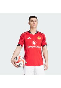 Adidas - Autentyczna koszulka domowa Manchester United 25/26. Kolor: czerwony. Sport: piłka nożna