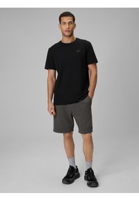 4f - 4F Spodenki dresowe męskie - szare XL. Kolor: szary. Materiał: dresówka. Sport: turystyka piesza, fitness #1