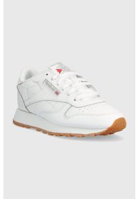 Reebok Classic sneakersy dziecięce kolor biały. Zapięcie: sznurówki. Kolor: biały. Materiał: guma. Model: Reebok Classic #5