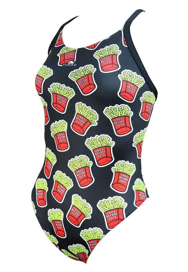 TURBO - Turbo Damski Kostium Kąpielowy Fries – Żółty, Rozmiar 38. Kolor: żółty. Wzór: nadruk