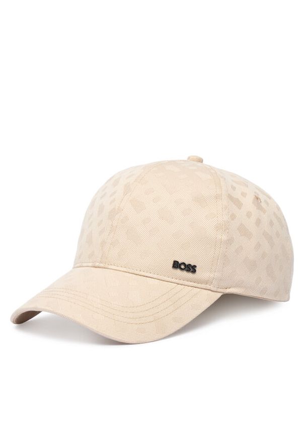 BOSS Czapka z daszkiem Zed 50560339 Beżowy. Kolor: beżowy. Materiał: bawełna