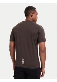 EA7 Emporio Armani T-Shirt 8NPT25 PJVPZ U6027 Brązowy Regular Fit. Kolor: brązowy. Materiał: bawełna #5