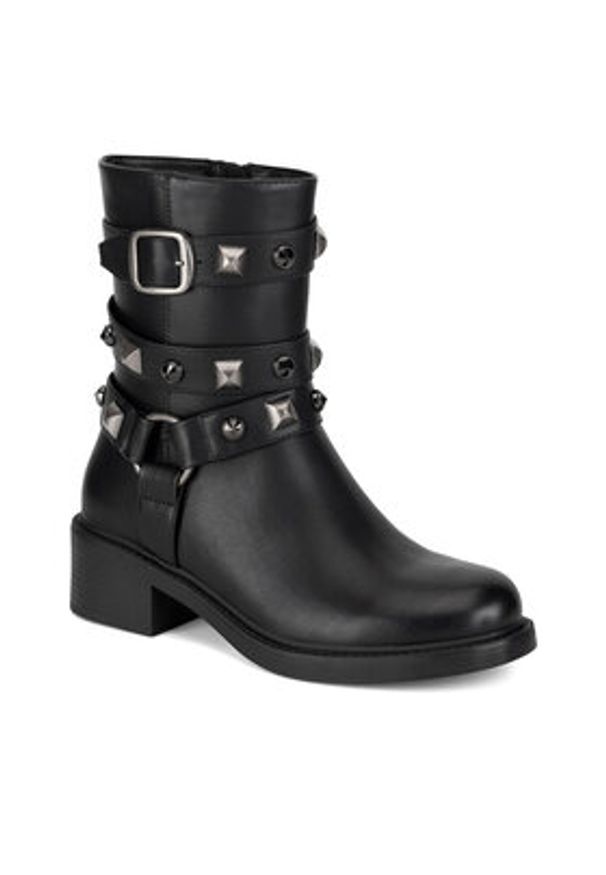 Jenny Fairy Botki WFA2882-2 Czarny. Kolor: czarny. Materiał: skóra