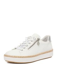 Rieker Tenisówki M2940-80 Biały. Kolor: biały. Materiał: materiał #3