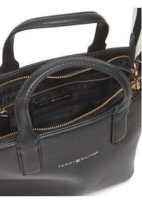 TOMMY HILFIGER - Tommy Hilfiger Torebka Th Logotape Mini Tote AW0AW17448 Czarny. Kolor: czarny. Materiał: skórzane #4