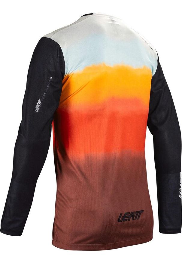 LEATT - Bluza rowerowa męska Leatt Jersey MTB Gravity 3.0. Kolor: czerwony, wielokolorowy. Materiał: jersey