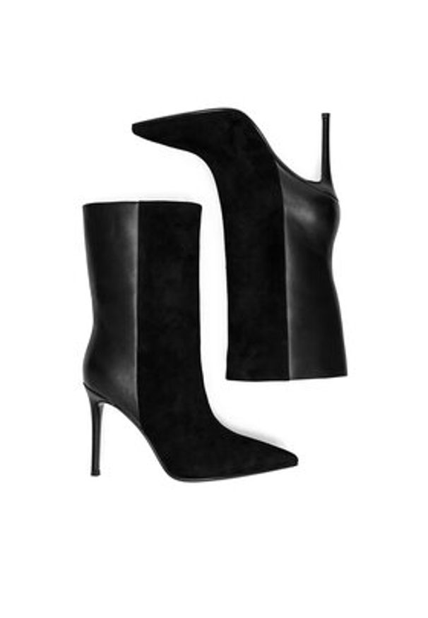 Eva Minge Botki NAILA-587-980 Czarny. Kolor: czarny. Materiał: skóra