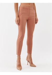 Pinko Spodnie materiałowe Bello 100155 A15M Brązowy Slim Fit. Kolor: brązowy. Materiał: wiskoza
