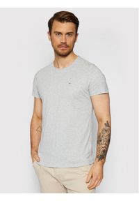 Tommy Jeans T-Shirt Jaspe DM0DM09586 Szary Slim Fit. Kolor: szary. Materiał: bawełna, syntetyk