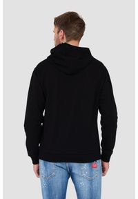 MOSCHINO Czarna męska bluza z kapturem, Rozmiar S. Typ kołnierza: kaptur. Kolor: czarny #3