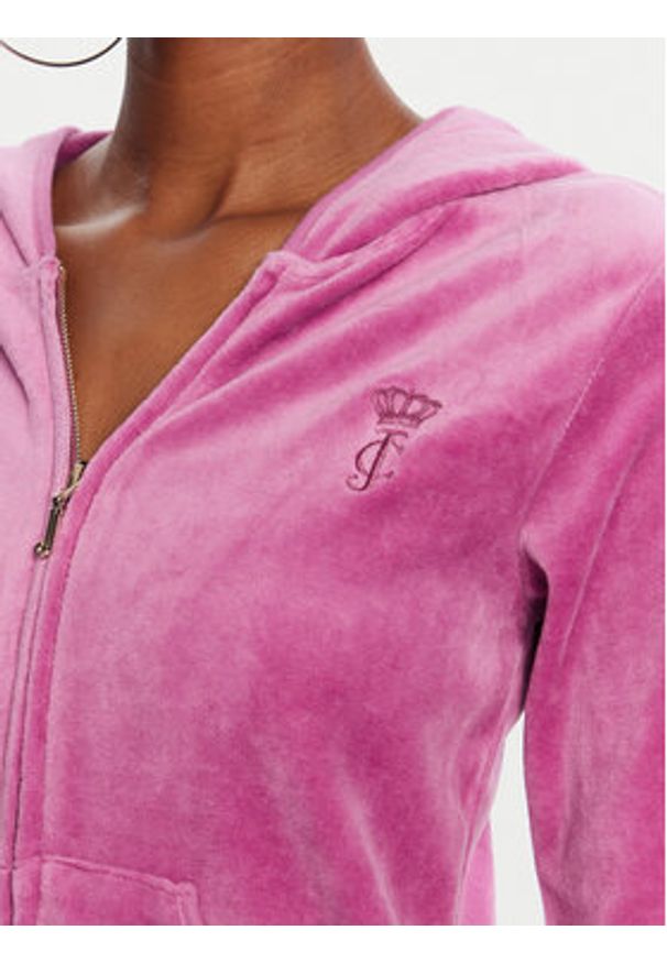 Juicy Couture Bluza Robyn JCSEBJ007G Różowy Slim Fit. Kolor: różowy. Materiał: bawełna