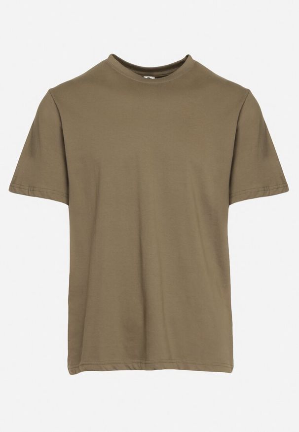 Born2be - Zielona Bawełniana Koszulka Klasyczna Kelnadia. Kolor: zielony. Materiał: bawełna. Styl: klasyczny