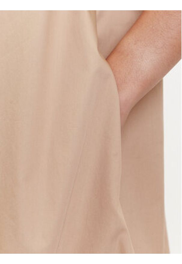 Marella Sukienka koszulowa Medicea 2515221192 Écru Relaxed Fit. Materiał: bawełna. Typ sukienki: koszulowe