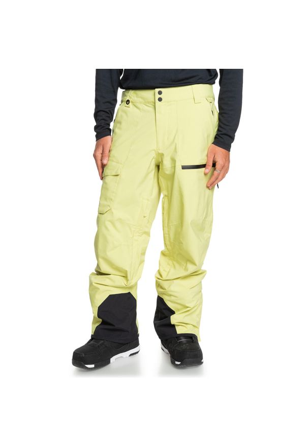 Quiksilver - Spodnie śniegowe dla Mężczyzn UTILITY Zielony. Kolor: zielony. Materiał: tkanina, poliester. Sezon: zima. Sport: narciarstwo