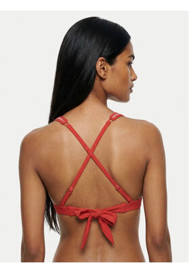Seafolly Góra od bikini Clubhouse 31569MF281 Pomarańczowy. Kolor: pomarańczowy. Materiał: syntetyk