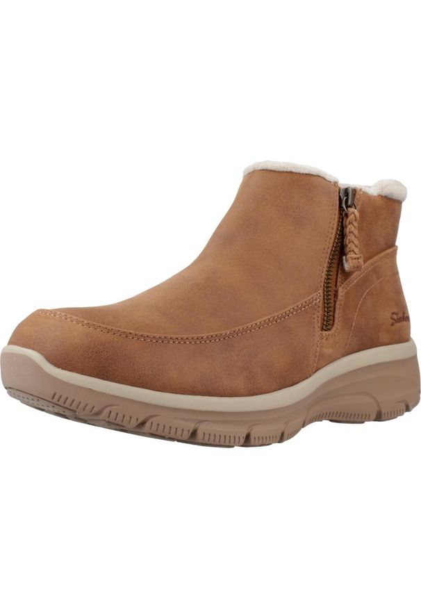 skechers - SKECHERS EASY GOING INTO FALL Brązowy. Kolor: brązowy. Materiał: syntetyk, tkanina. Styl: sportowy