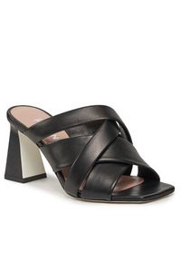 Pollini Klapki SA28117C1ITE0000 Czarny. Kolor: czarny. Materiał: skóra #4