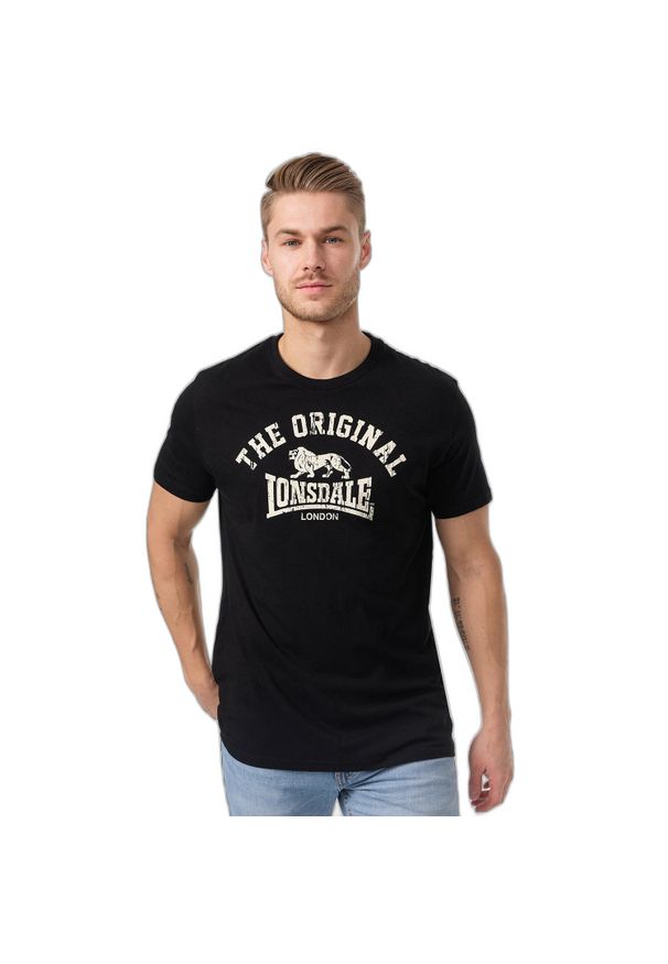 Koszulka Lonsdale Original. Kolor: czarny. Materiał: bawełna