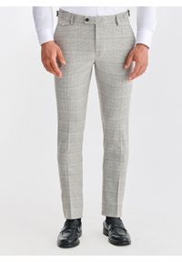 Pako Lorente - PAKO LORENTE – Szary garnitur męski w kratkę. Kolor: szary. Materiał: poliester, elastan, wiskoza. Wzór: kratka #4
