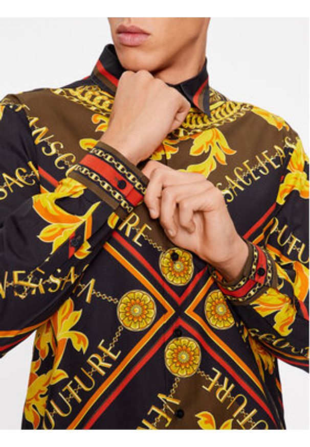 Versace Jeans Couture Koszula 75GAL2RF Kolorowy Regular Fit. Materiał: bawełna. Wzór: kolorowy