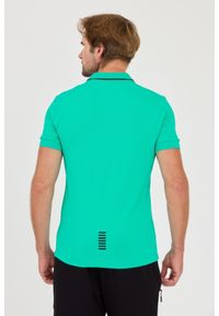 EA7 Emporio Armani - EA7 Zielona męska koszulka polo, Rozmiar L. Typ kołnierza: polo. Kolor: zielony