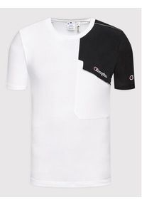 Champion T-Shirt Patchwork 216558 Biały Regular Fit. Kolor: biały. Materiał: bawełna