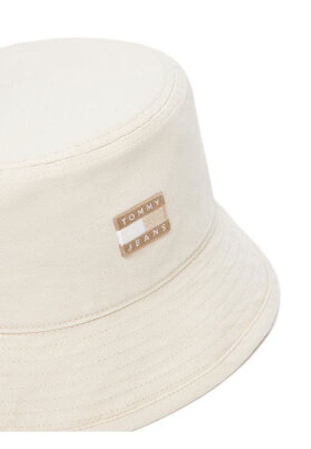 Tommy Jeans Kapelusz Heritage Bucket AW0AW17581 Beżowy. Kolor: beżowy. Materiał: bawełna