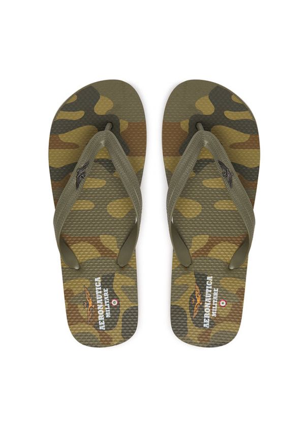 Aeronautica Militare Japonki 261SC0243UCT03112 Khaki. Kolor: brązowy. Materiał: syntetyk