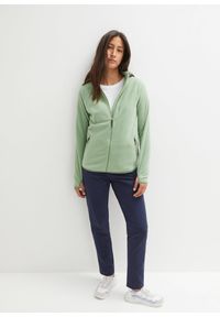 bonprix - Bluza rozpinana z polaru, z kieszeniami z zamkiem. Kolor: zielony. Materiał: polar #3