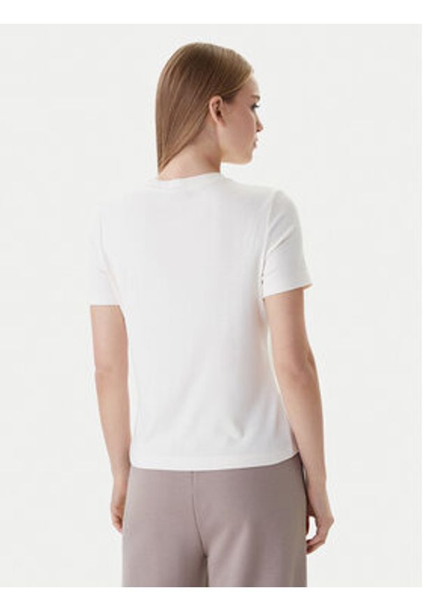 Guess T-Shirt V6RI17 KD741 Écru Regular Fit. Materiał: bawełna