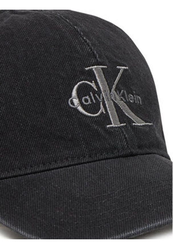 Calvin Klein Jeans Czapka z daszkiem LV04G5007G Czarny. Kolor: czarny. Materiał: bawełna, materiał