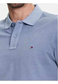 TOMMY HILFIGER - Tommy Hilfiger Polo MW0MW34757 Niebieski Regular Fit. Typ kołnierza: polo. Kolor: niebieski. Materiał: bawełna #4