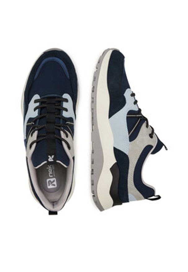 Rieker Revolution Lifestyle Sneakersy U1301-14 Granatowy. Kolor: niebieski. Materiał: materiał
