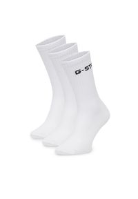G-Star RAW - Zestaw 3 par niskich skarpet unisex G-Star Raw. Kolor: biały