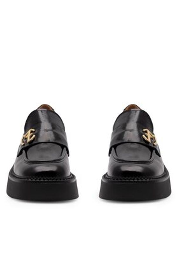 Eva Minge Loafersy LAGOA-24750 Czarny. Kolor: czarny. Materiał: skóra, lakier
