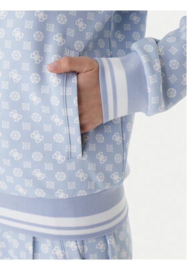 Guess Bluza V5YQ03 KB212 Błękitny Regular Fit. Kolor: niebieski. Materiał: syntetyk