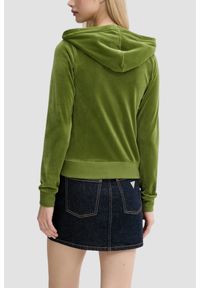 Juicy Couture - JUICY COUTURE Oliwkowa bluza damska Robertson Hoodie, Rozmiar S. Okazja: na co dzień. Kolor: zielony. Materiał: materiał. Styl: casual, klasyczny #3