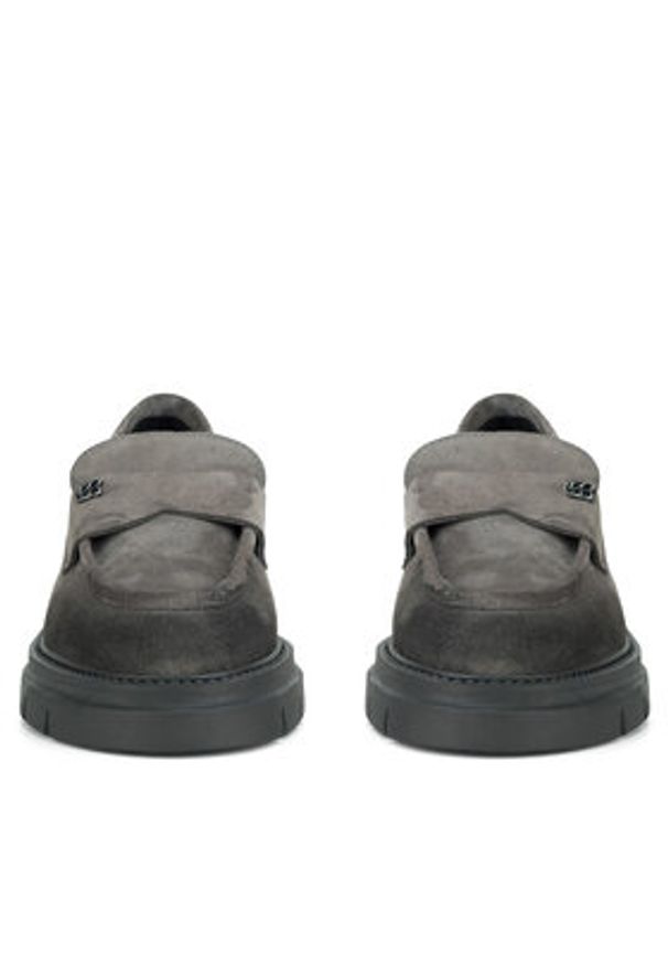 Gino Rossi Loafersy GRACE-I24-2637LM Szary. Kolor: szary. Materiał: zamsz, skóra