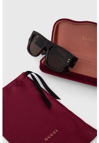 Gucci okulary przeciwsłoneczne męskie kolor brązowy. Kolor: brązowy #5