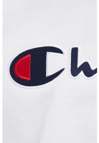 Champion bluza 217060 męska kolor biały z kapturem z aplikacją. Typ kołnierza: kaptur. Kolor: biały. Wzór: aplikacja