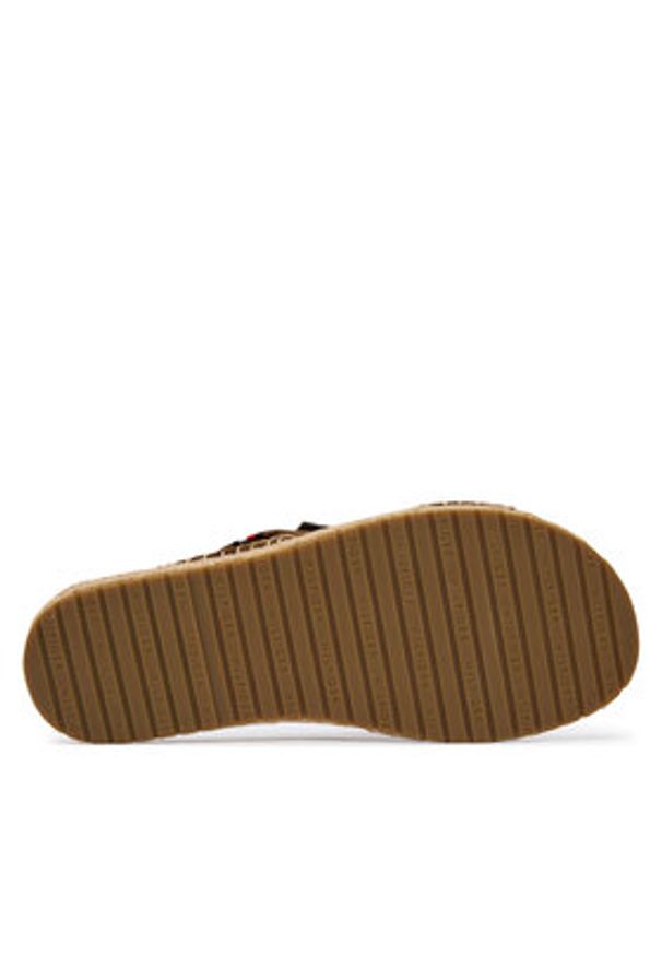 TOMMY HILFIGER - Tommy Hilfiger Espadryle Buckle Flexible Sandals FM0FM05772 Brązowy. Kolor: brązowy. Materiał: skóra, zamsz