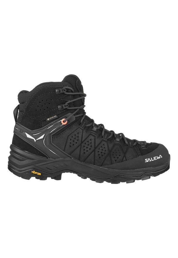 Buty Trekkingowe Damskie Salewa Alp Trainer 2 Mid Gtx. Kolor: czarny. Materiał: guma, syntetyk, materiał, tkanina, zamsz