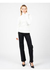 Silvian Heach Sweter "Citron" | PGA22060LU | Citron | Kobieta | Biały. Okazja: na co dzień. Typ kołnierza: golf. Kolor: biały. Materiał: nylon, wiskoza. Styl: casual