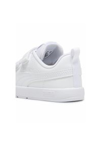Puma - Sneakersy dla małych dzieci Courtflex V3 PUMA White Silver Mist Gray. Kolor: biały, wielokolorowy, szary