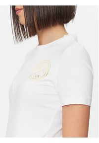 Versace Jeans Couture T-Shirt 75HAHT06 Biały Slim Fit. Kolor: biały. Materiał: bawełna #5