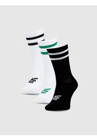 4f - 4F Skarpetki casual za kostkę (3-pack) chłopięce - multikolor 32-34. Kolor: wielokolorowy. Materiał: bawełna, włókno, materiał, poliamid
